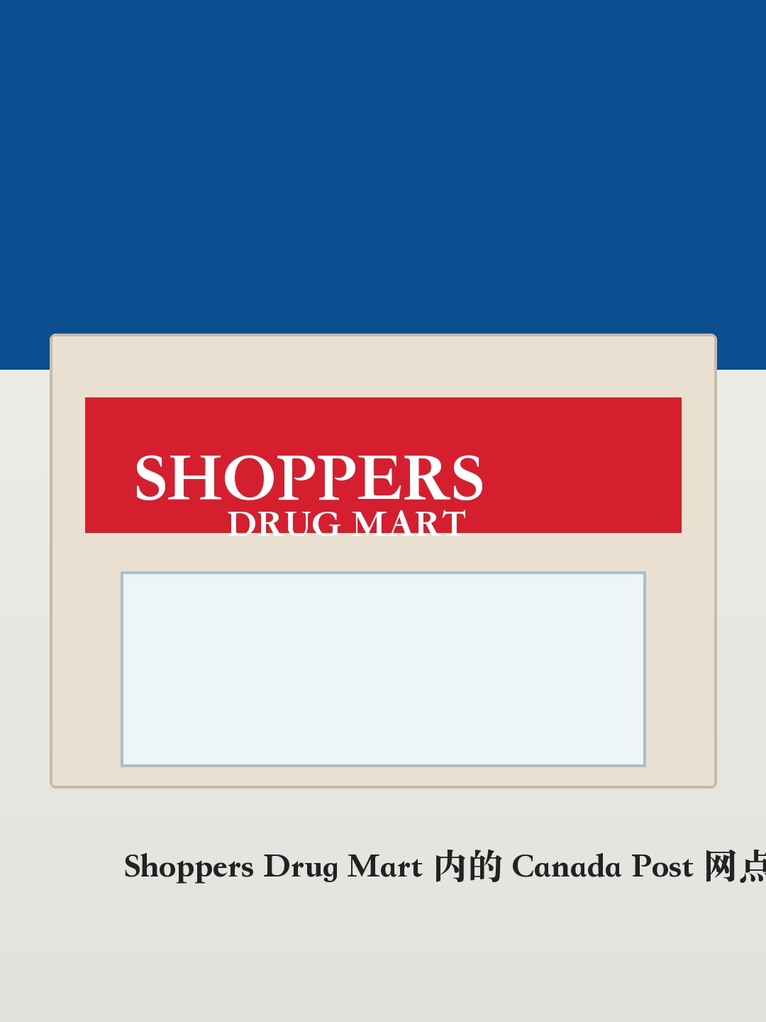 Shoppers Drug Mart 内的 Canada Post 网点